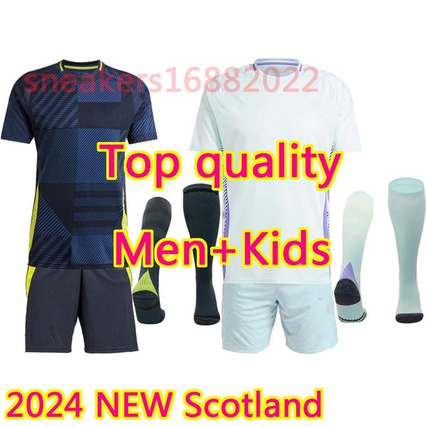 2024 Men and kids kit Scotlands football shirt soccer jersey Scotland McTOMINAY McGINN home away Scottish National team shirts Maillot Camis