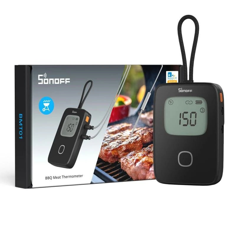 SONOFF BMT01 BBQ Meat Thermometer Remote Monitoring Temperature Alert Barbecue Cooking Oven Grill Probe Works with eWeLi