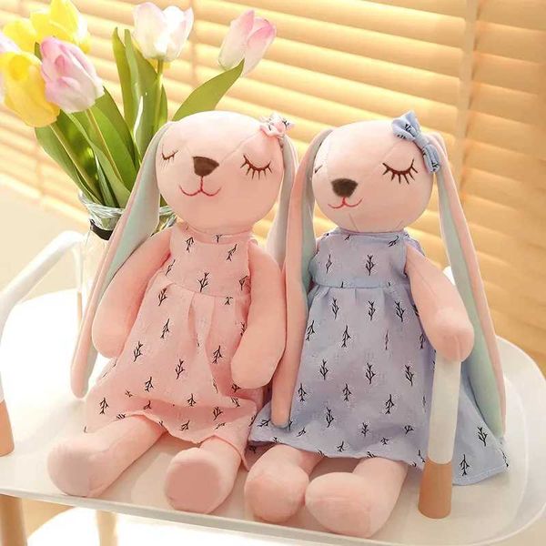 Kawaii Long Ear Rabbit Plush Toys Baby Sleep Comfort Dolls Stuffed Soft Animal Toys Lovely Rabbit for Children Girls 35CM Y240731