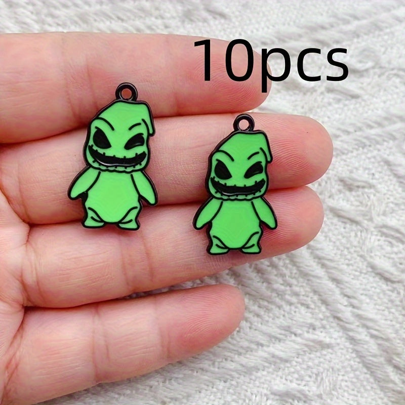 TEMU 10pcs Cartoon Anime Charms - Acrylic Pendants, Suitable For Diy Necklaces, Bracelets & Accessories
