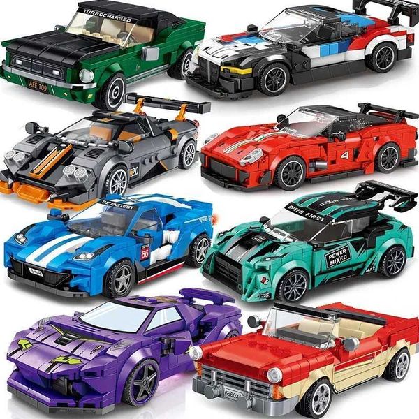 City Speed Champion Sports Building Blocks Technique Car Carro Rennau Voiture Veículo MOC Construção Educacional ToysC250120
