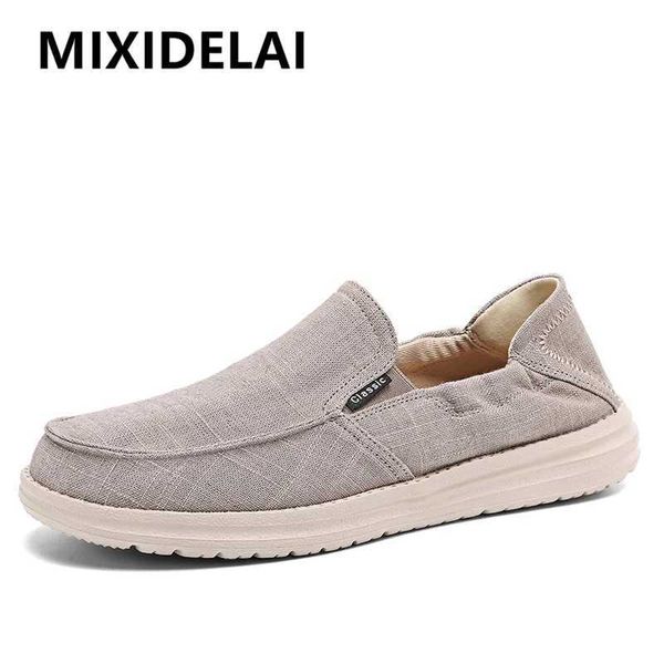 New Mens Vulcanized Shoes Breathable Canvas Shoes Loafers Men Casual Shoes Lightweight Outdoor Walking Shoes Plus Size SneakersC250123