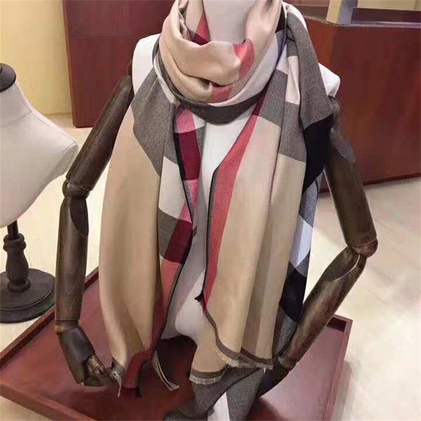 Wholesale silk scarf designer cotton long scarves 2022 fashion luxury shawls necks winter wool scarves women wraps striped Plaid printed hea