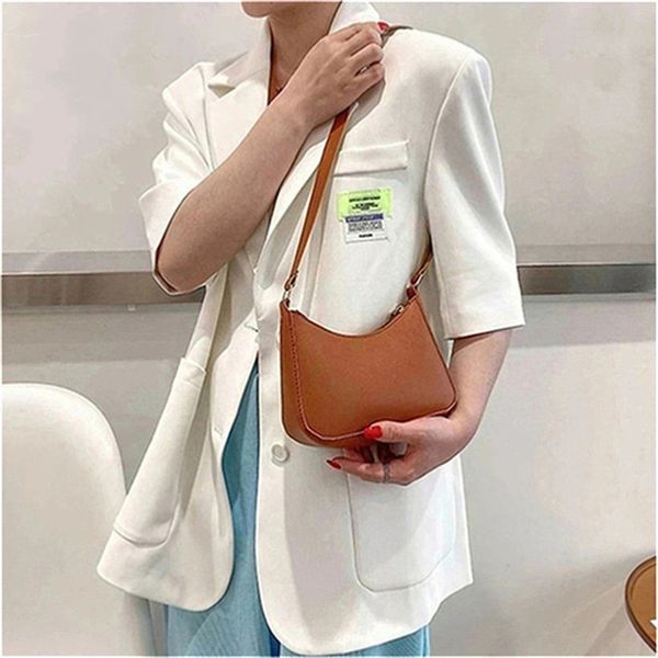 New Handle Bag Women Retro Handbag Pu Leather Shoulder Totes Underarm Top Handle Bag Female Small Subaxillary Bags Clutch a223
