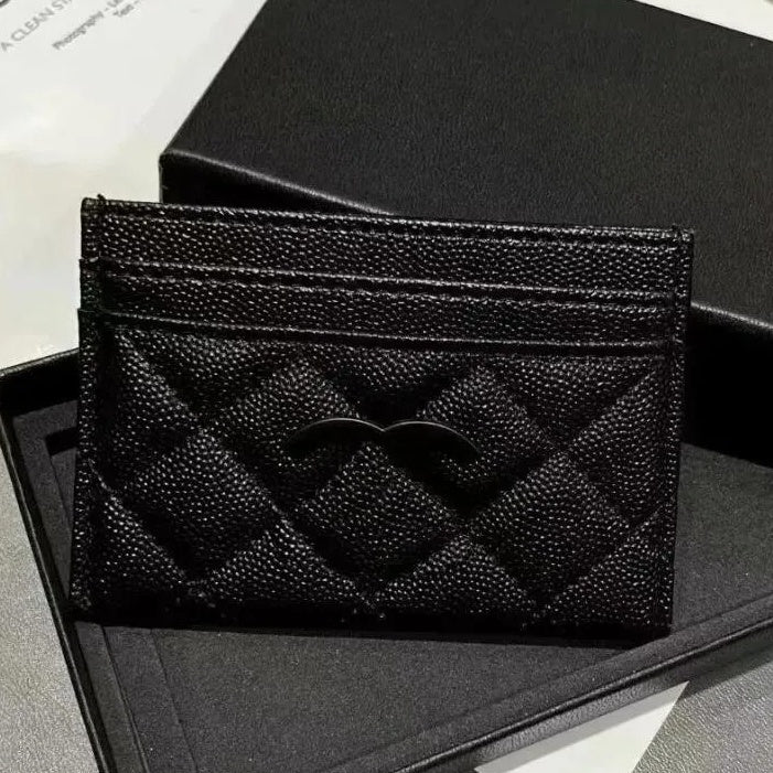 Womens Luxury Designer Card Holders Wallet Fashion Id Card Coin Purses caviar Leather Mens pouch Money Wallets purse Bags Luggage without box