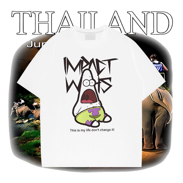 Soft Men T Shirts Cute Cartoon Printing Cotton Breathable Daily Wear Men Tops Tees Oversized Classic Tops Shirt Factory Direct