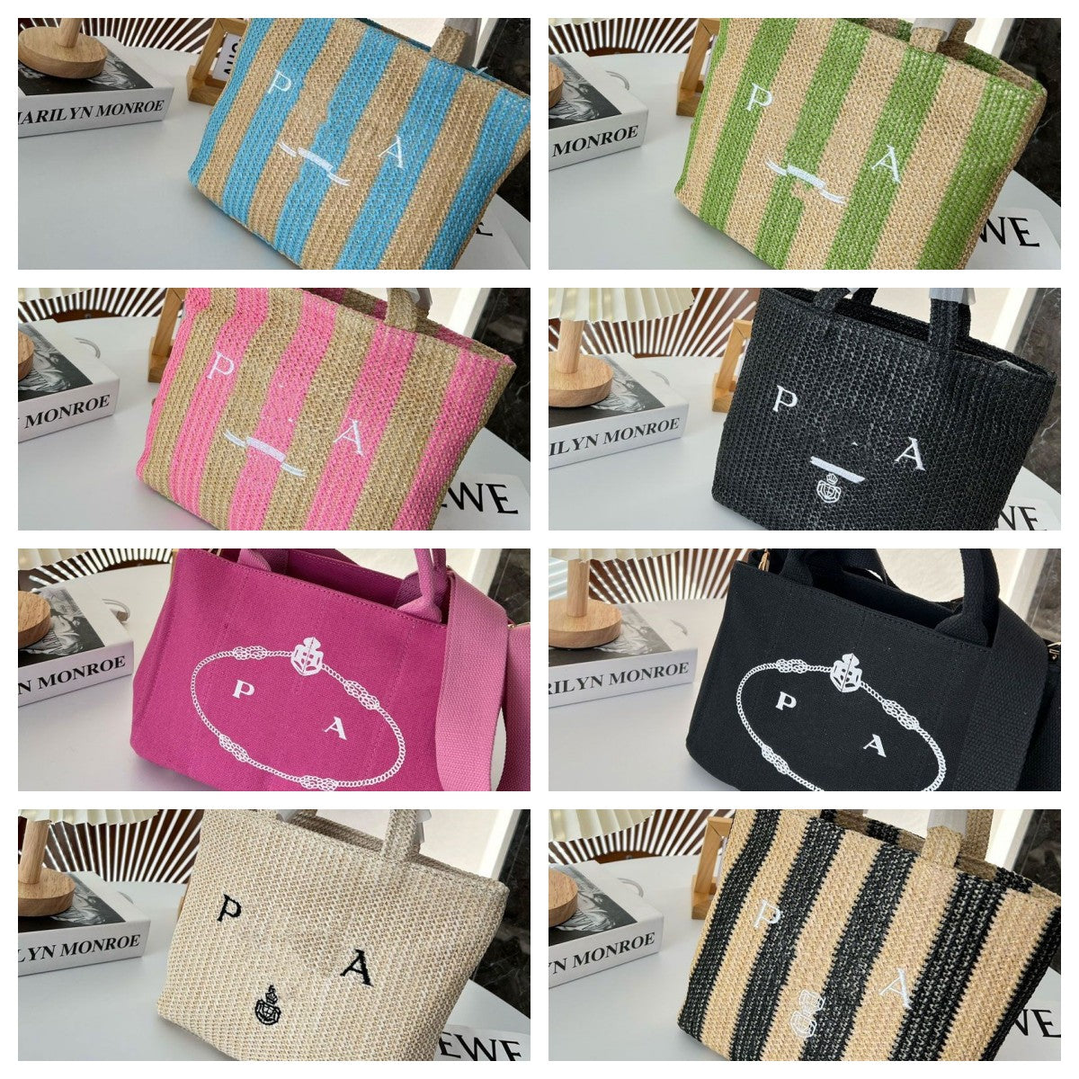 Fashion beach bag Totes Bag Letter Shopping Bags Canvas Designer Women Straw Knitting Handbags Summer Beach Shoulder Bags Large Casual Tote