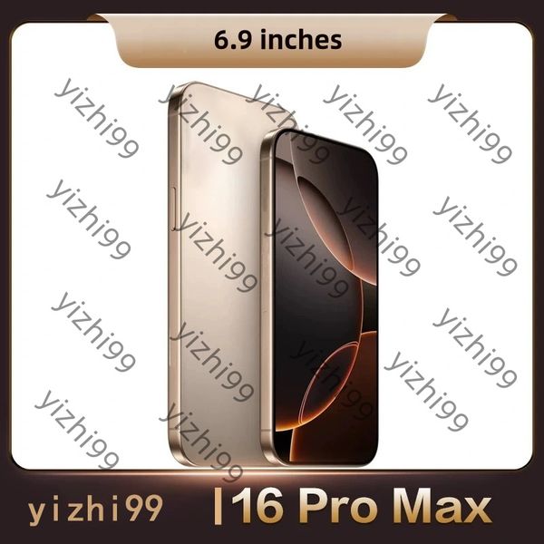 i16 pro max cell phone 6.9 inch smartphone 5G LTE smartphones 16GB RAM Camera 48MP 108MP Face ID GPS Octa Core android mobile phones Green T