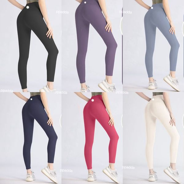 top women Lycra High Waist Yoga quality Leggings Women Push-up Fiess Soft Align Elastic Hip Lift T-shaped Sports Pants Running Training Lady