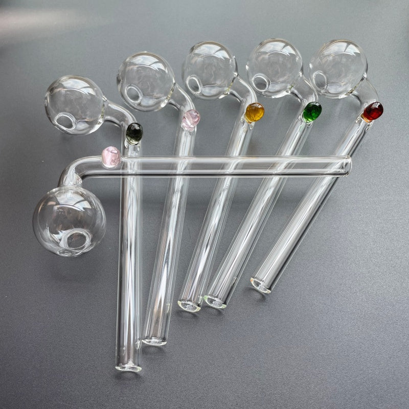 14cm Pyrex glass pipe Smoking Oil burner Pipes 30mm Bowls Slide Glass Pipe Downstem For Water Oil Bubblers smoking pipes