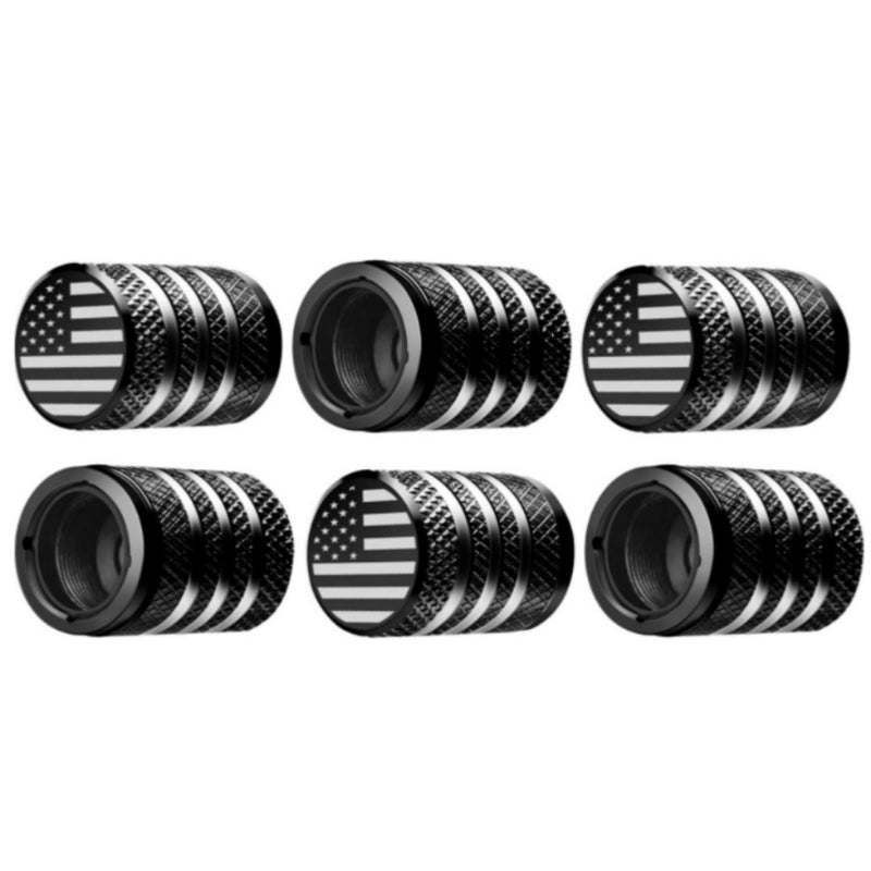 TEMU Tire Valve Stem Cover - () Tire Air Metal With Plastic Liner Corrosion Resistant Leak-proof American Flag For Bike