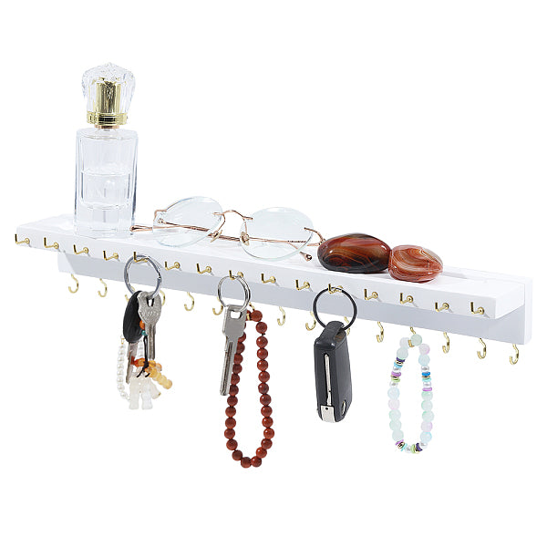 Soportes de exhibición de collares montados en la pared de madera