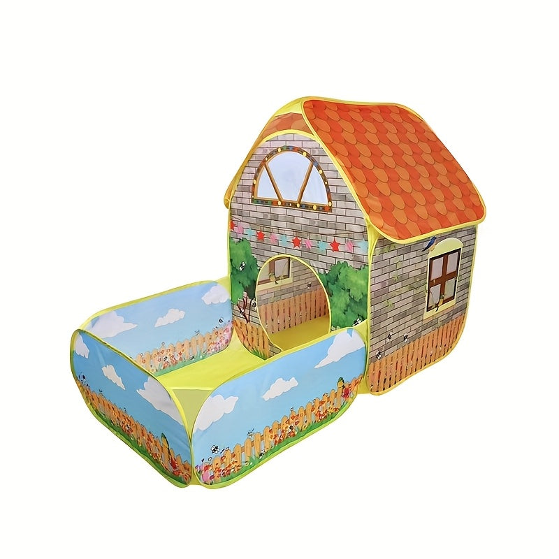 TEMU Cartoon Shaped Game Tents And Ball Pools Are Ideal For Indoor And Outdoor Games.suitable As A Christmas And Halloween Gift For Children