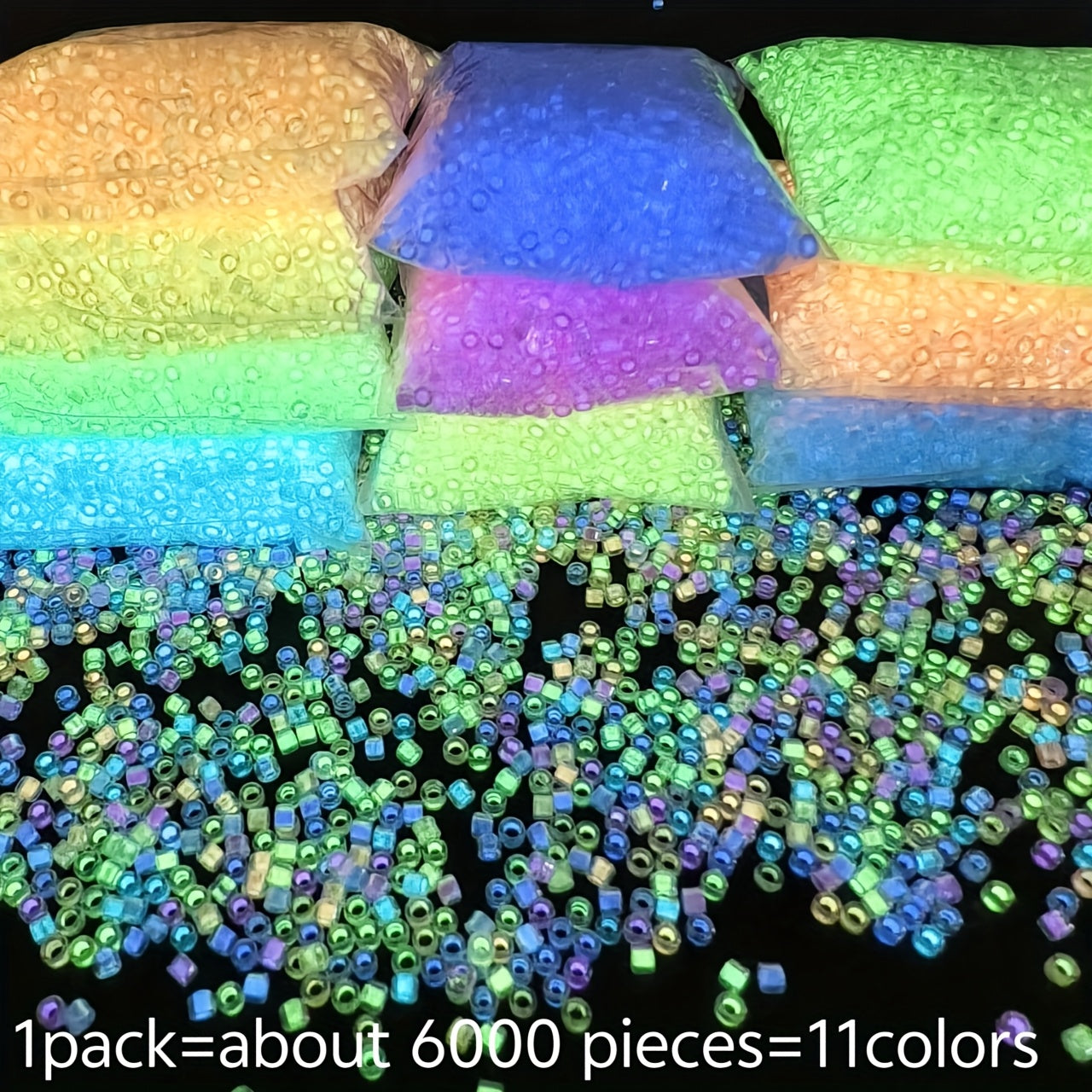 TEMU 6000pcs 2.5mm -the- Seed Beads - 11 Vibrant Bohemian Colors For Making, Bracelets, Necklaces, Rings - Individually Packaged Craft Beads, Spacer