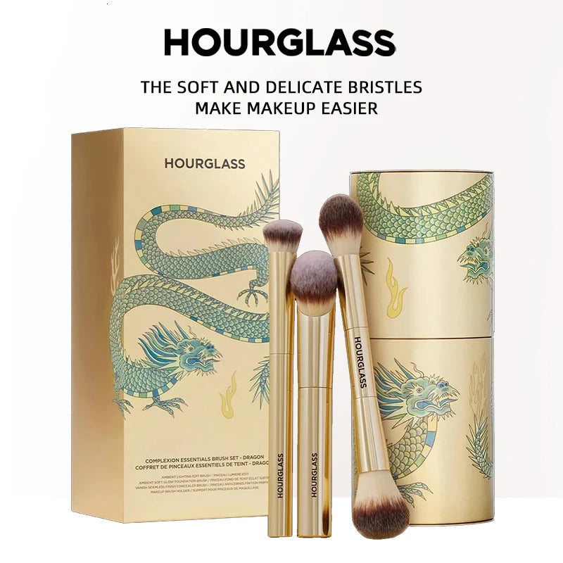 Hourglass Makeup Brush - 3piece Foundation Brush Loose Powder Brush Concealer Brush Brush Cartridge 250818