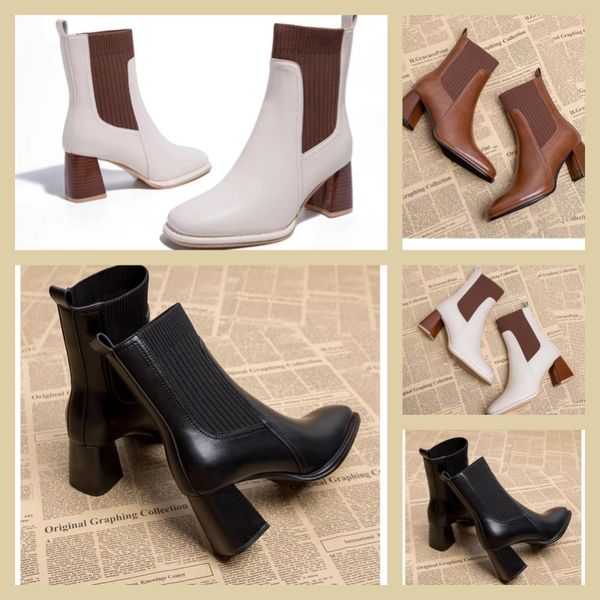 Boots Harness Belt Buckled leather Biker Knee Boots chuinky hgfeel zip Knivght boots Fashion square toe Ankle for women desnigner shoes