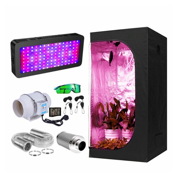 Grow Lights Tent Box Full Spectrum 300-2000W LED Plant Grow Light Indoor Plant Hydroponic System 4&quot;-5&quot;-6&quot; Fan Carbon Filter V