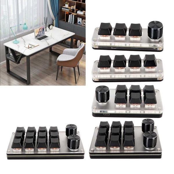 Macro Keyboard Red Switch Macro Keyboard Plug and Play Ergonomic Customized Knobs USB Mini Keypad for Desktop PC USB Mini KeypadLX241031