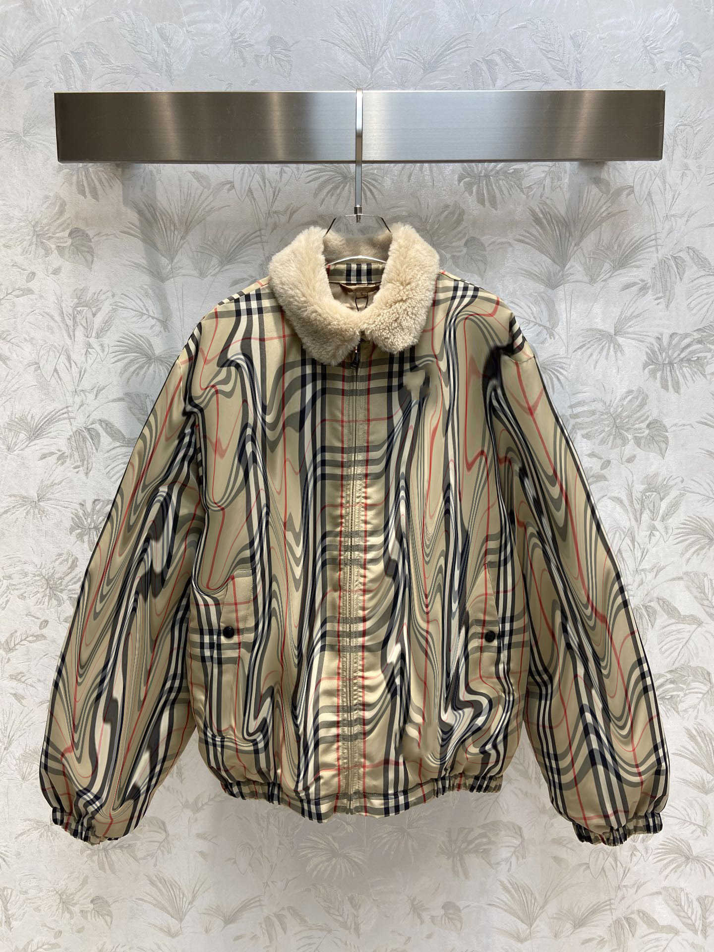 designer womens down jackets lamb fur collar winter casual zipper long sleeve down jacket striped logo brand down jacket design womens clothes