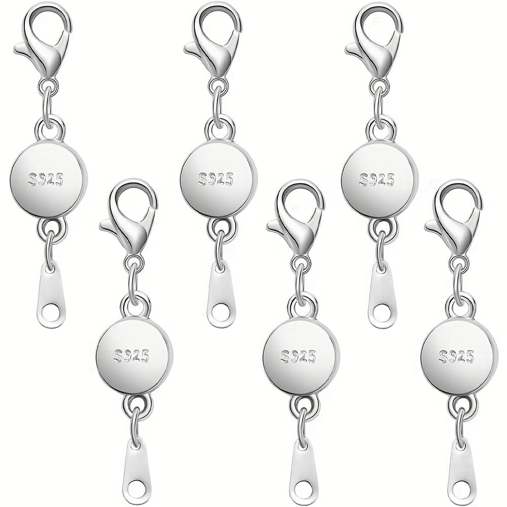 TEMU S925 Silver Magnetic Necklace Clasps With Lobster Clasp, Jewelry Clasps For Necklaces, Bracelets