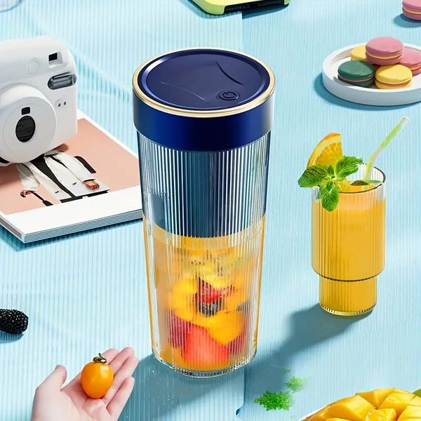 Portable Blender, USB Rechargeable Mini Blender Fresh Juice Cup, One-Handed Mini Blender For Smoothies And Smoothies, For Smoothies And Shak