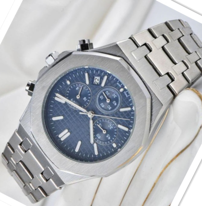 brandA P Mens Aude WristWatches Six needles All dial work Quartz Watches High quality Top Luxury Brand Chronograph clock Steel Belt fashion Royal me