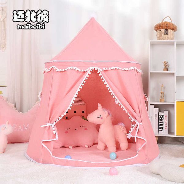 Toy Tents Maibei Bi Childrens Tent Game House Indoor Baby Game Castle Small House Boys and Girls Mongolian Tent H240829