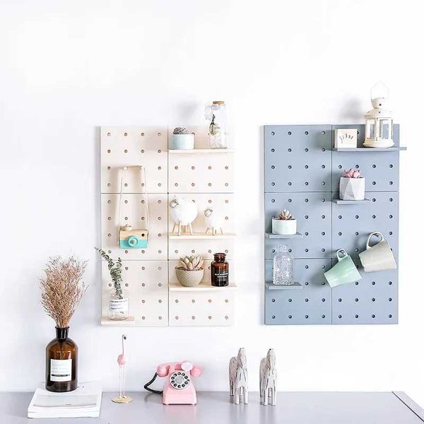 Storage Holders Racks No Punch Wall Shelf Storage Rack Pegboard Wall Organizer Home Decor Kitchen Bedroom Hanging Pegboard Storage Rack Hole