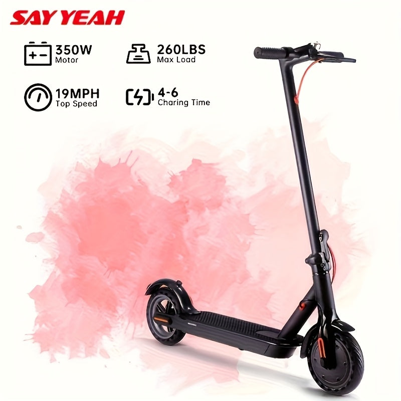 TEMU Say , Electric Scooter, Foldable Electric Scooter With 8.5-inch Solid Tires, 19-milelong Range And 19mph Speed, Foldable Commuter Electric