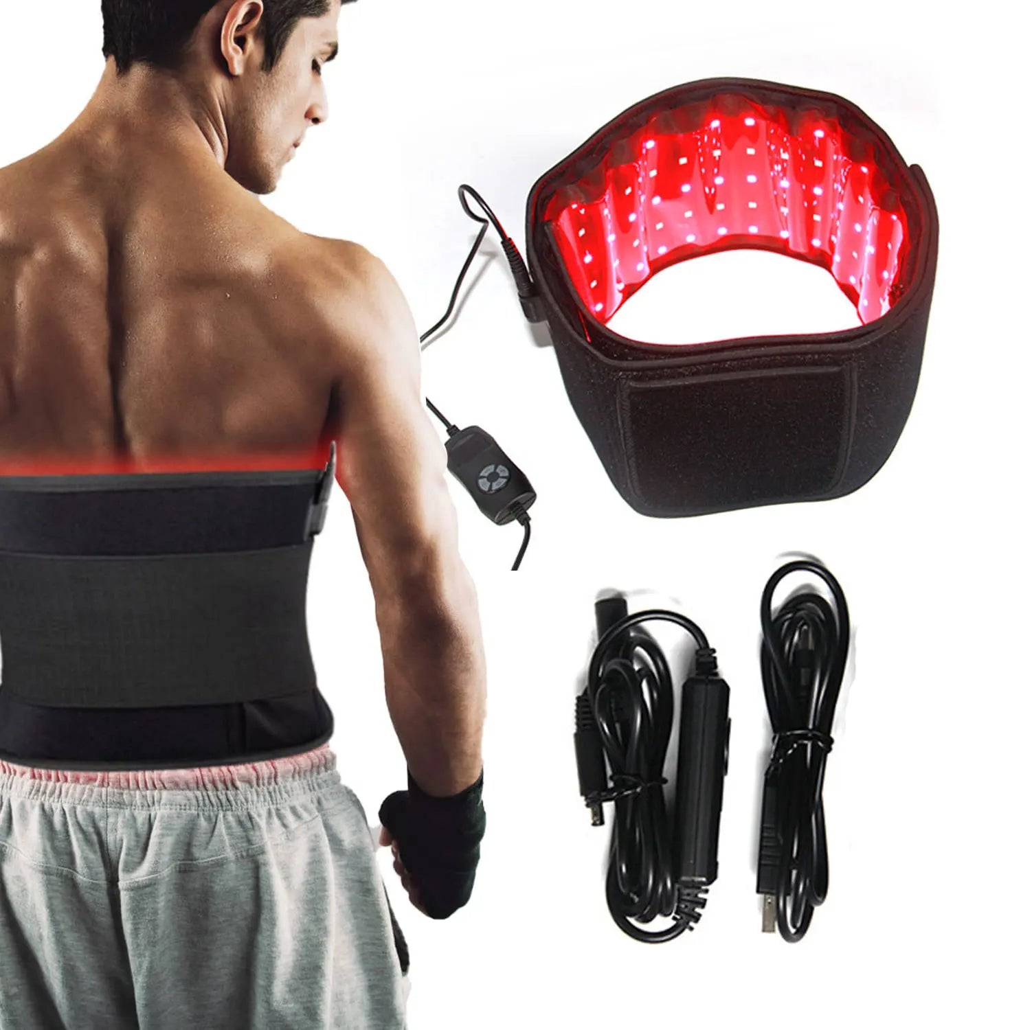 LED Red light Infrared Light Care Belt 850nm 660nm Back Pain Relief Wrap Burn Fat Wrap Slimming Machine Waist Heat Pad Full Body