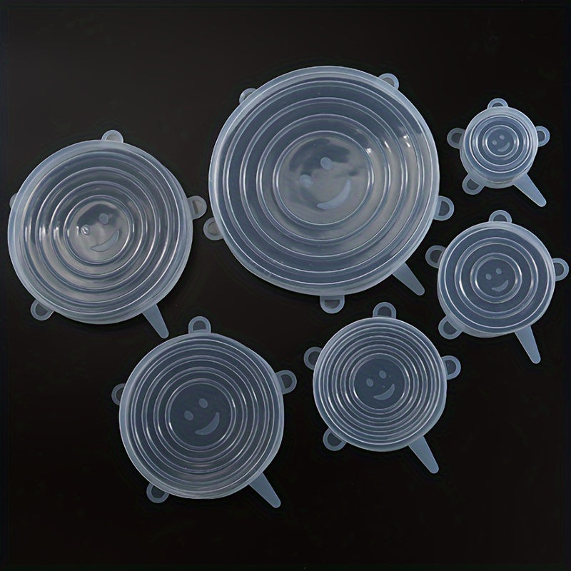 TEMU 6pcs Silicone Cover - Reusable Food Cover For Bowls, Plates And Cups, Microwave And Refrigerator Safe Use, A Kitchen Necessity