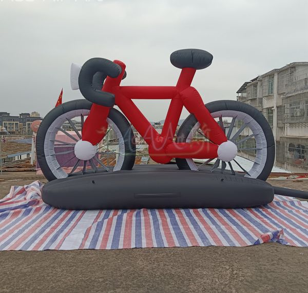 Outdoor Decoration Inflatable Bicycle Mockup Advertising Promotion Racing Model For Bike Shop or Competition