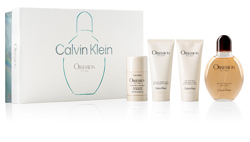 Calvin klein Obsession da uomo - EDT 125 ml + deodorante solido 75 ml + balsamo dopobarba 100 ml + gel spray 100 ml