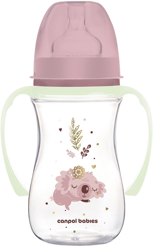 Canpol babies Sleepy Koala Easy Start Pink Anti-Colic Bottle - Babyflaske 240 ml 3m+ -