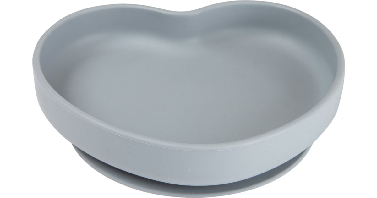 Canpol Baby Silikonová deska a přísavka Srdce - Silikonová deska s přísavkou 300 ml Šedá