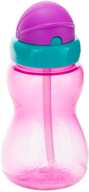 Canpol babies Sport Cup biberón infantil con pajita 12m+ rosa 270 ml