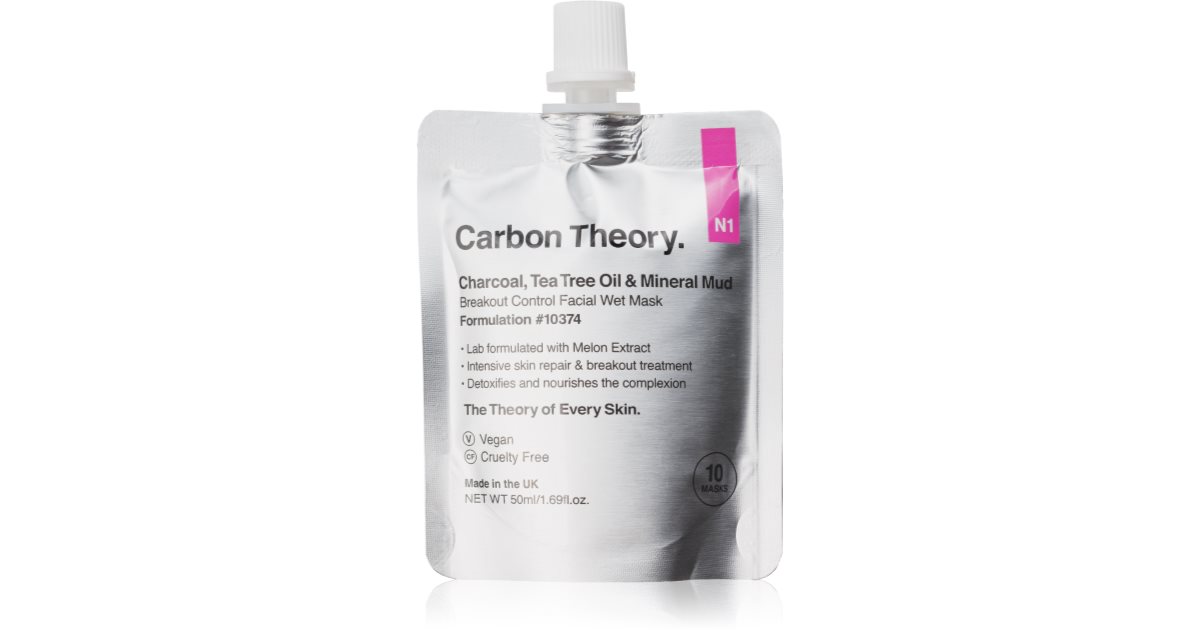 Carbon theory Face mask with charcoal, tea tree oil and mineral mud 50 ml