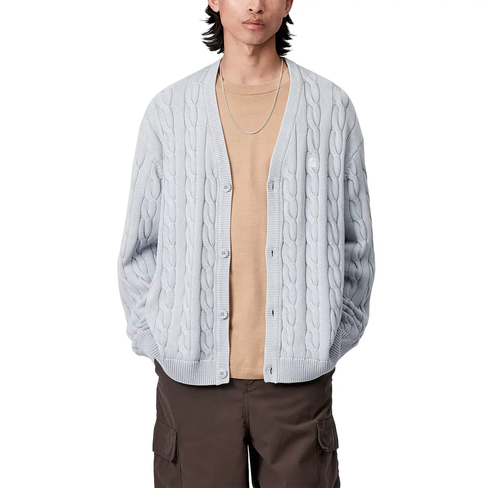 Carhartt WIP Carter Cardigan "Blue Fog" (I035178-0N1GD)