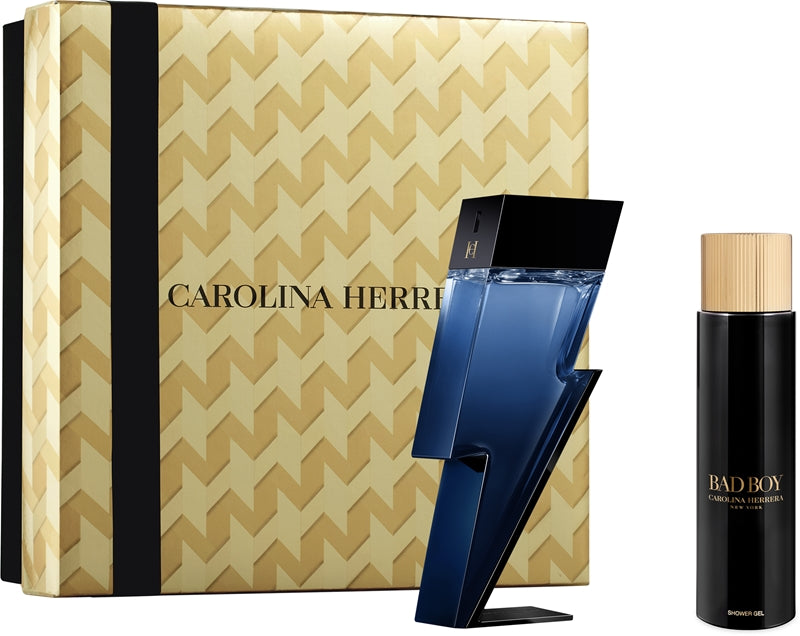 CAROLINA HERRERA Bad Boy Cobalt gavesett for menn Bad Boy Cobalt Eau de Parfum 100 ml + dusjgelé