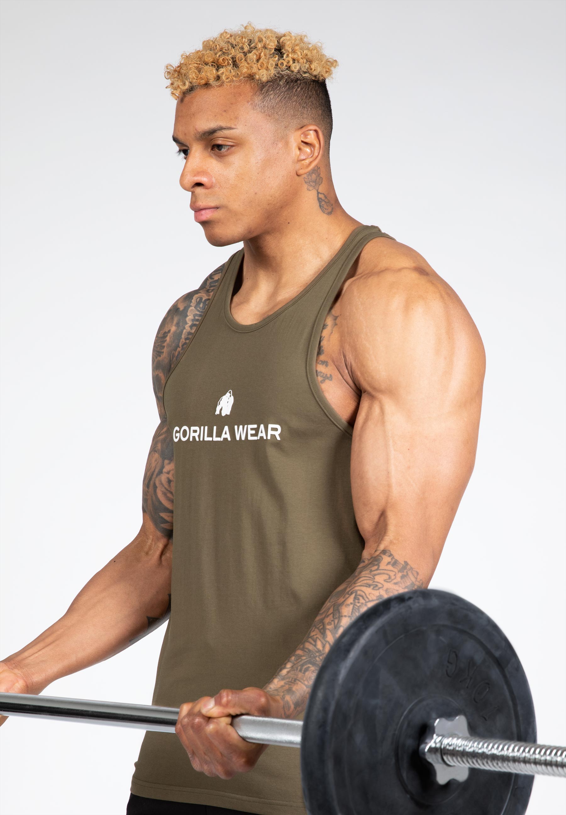 Carter Stretch Tank Top - Army Green - 2XL