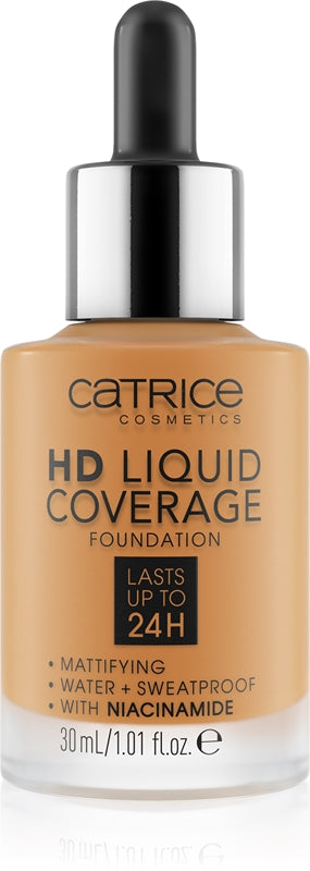 Catrice HD Liquid Coverage waterproof liquid foundation matte effect color 066 Warm Toffee 30 ml