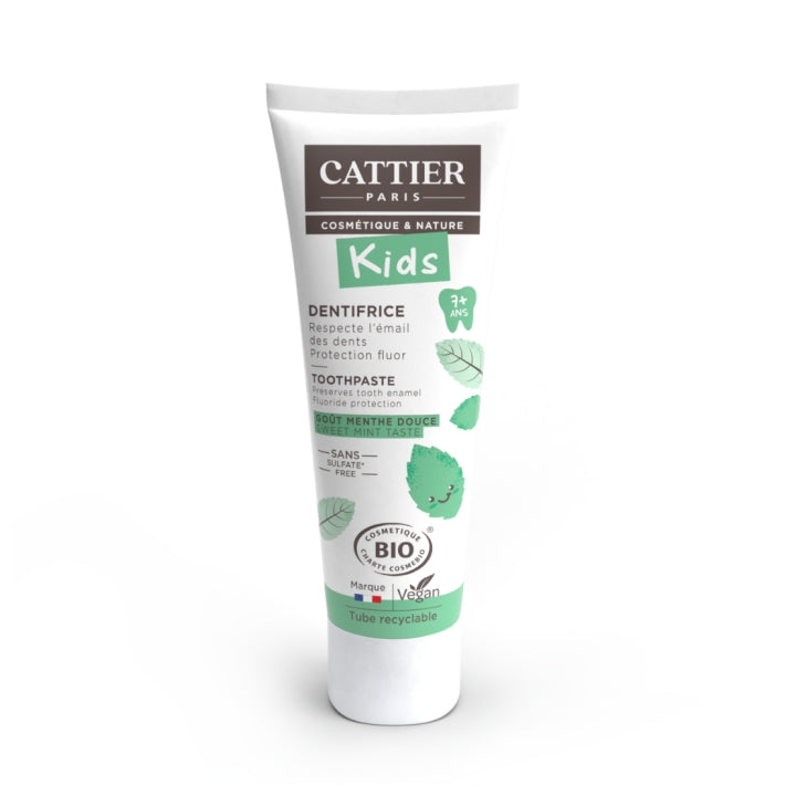 Cattier Niños 7 años+ Pasta de Dientes Ecológica Menta Dulce 50ML