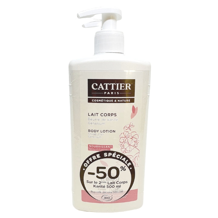 Cattier Lapte de corp nutritiv cu unt de shea 2x500ml
