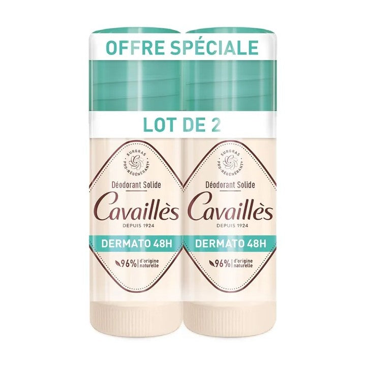 Cavaillès Dermato 48H Deodorant Solid 2x40ml