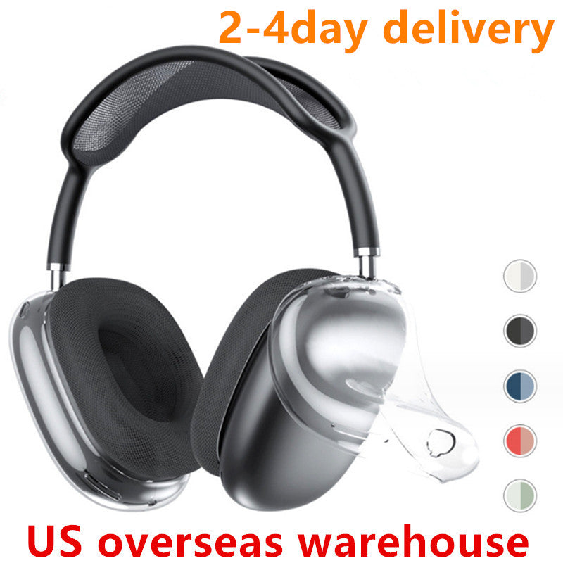 For max pro 2 3 2nd generation Headband Headphone Accessories Transparent Solid Silicone Waterproof Protective case airpod Max Headphones cover Case