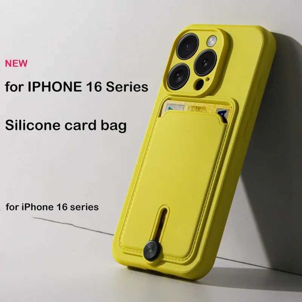 Cell Phone Cases Suitable for iPhone 16 15 14 12 11 Pro mini plus silicone soft TPU credit card cover phone case Q250103