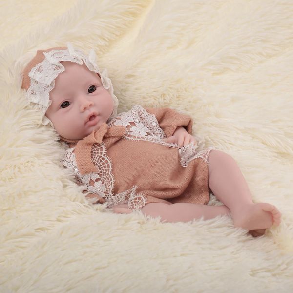 Herpinker 47cm 3KG Full Silicone Reborn Baby 18.5inch Baby Girl Boy Doll Toys Soft Silicone Realistic Toys Bebe Children Gift