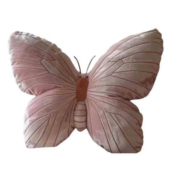 Cushion-Decorative Pillow Plush Butterfly Soft Animal Decorative Throw for Sofa or Bedside Comfort for Children Room CL250208