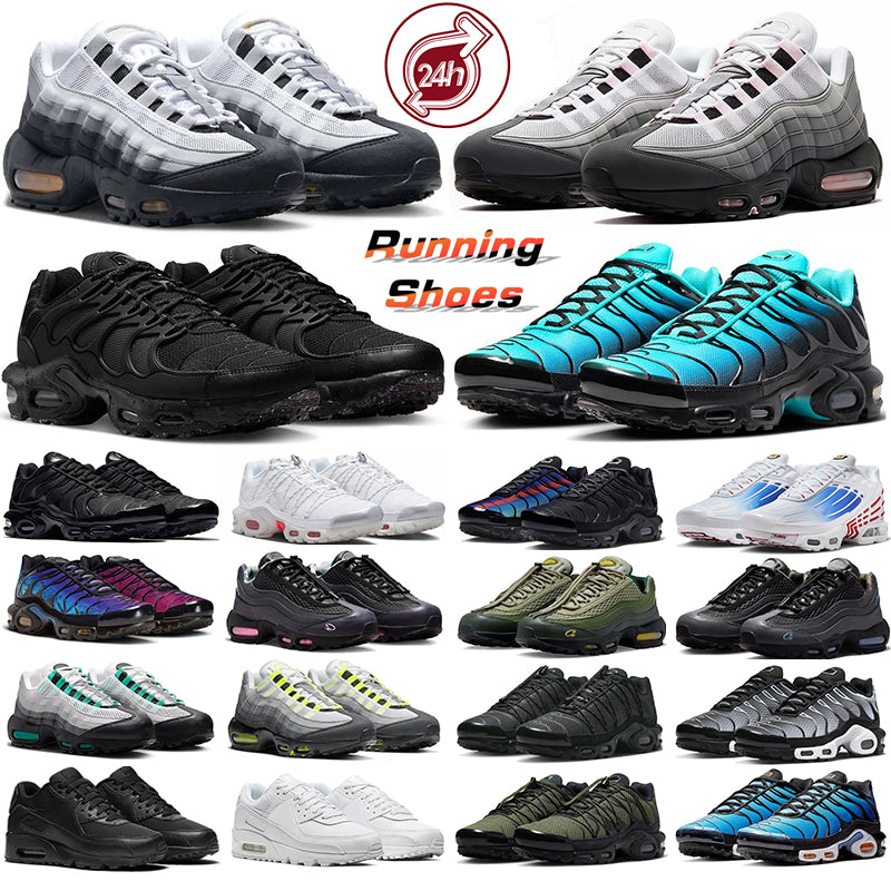 95 95s Tn Plus Running Outdoor Shoes Ctz Men Women Tns 90 90s Triple Black All White Rose Pink foam Big Bubble Bright Mandarin Blue Red Green Traine