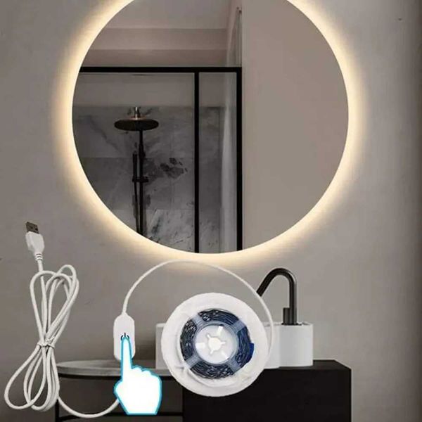 Adjustable touch-sensitive cool white and warm LED strip light 2835 indoor lighting bare panel flexible light mirror lighting CL240815
